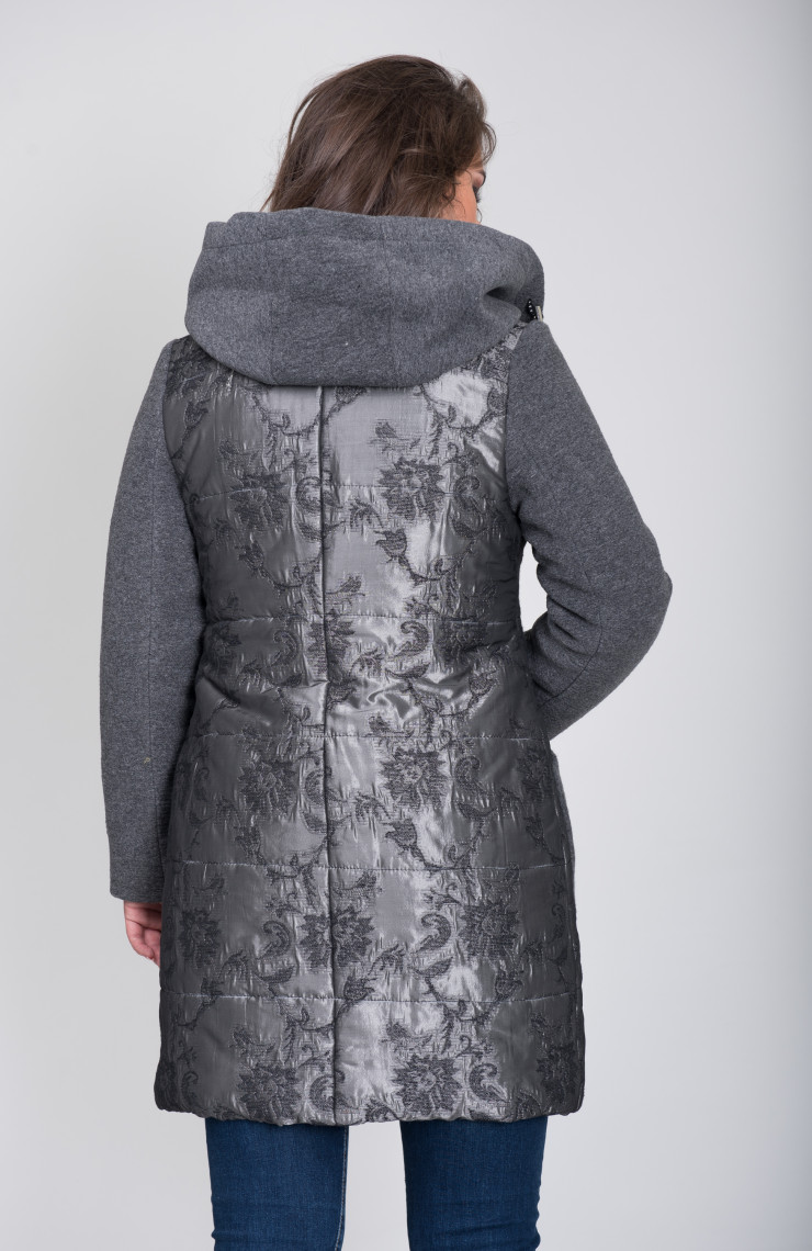 Плащ 4-017 Жаккард Цветок