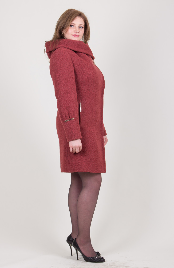 Пальто 9-034 Терракот