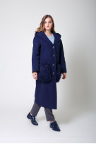 Пальто 1-115IT Темно-синий