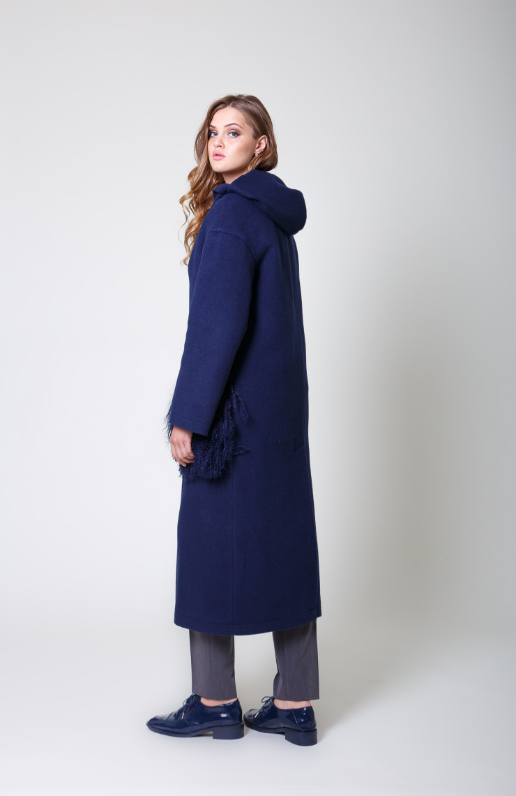 Пальто 1-115IT Темно-синий
