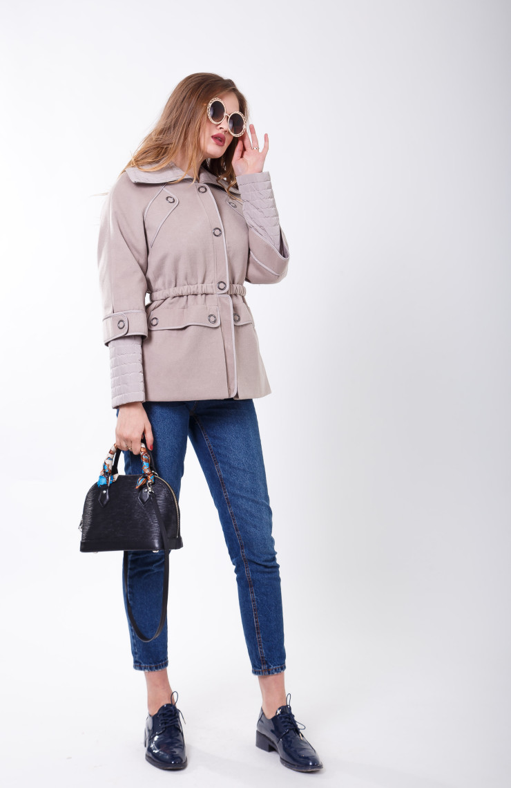 Пальто 2-227 Бежевый