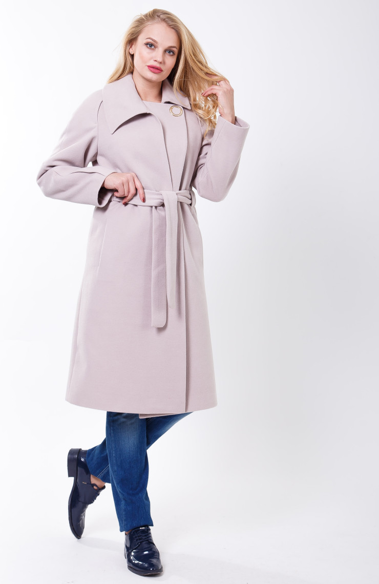 Пальто 2-291 Дымчато розовый