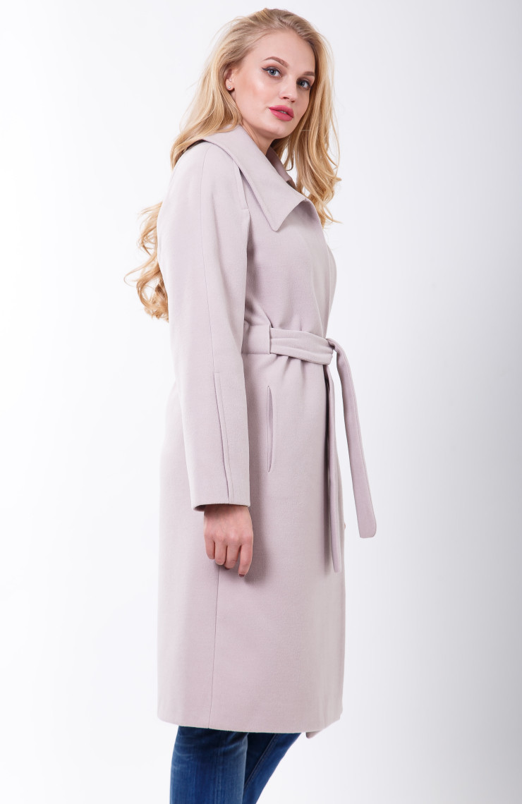 Пальто 2-291 Дымчато розовый