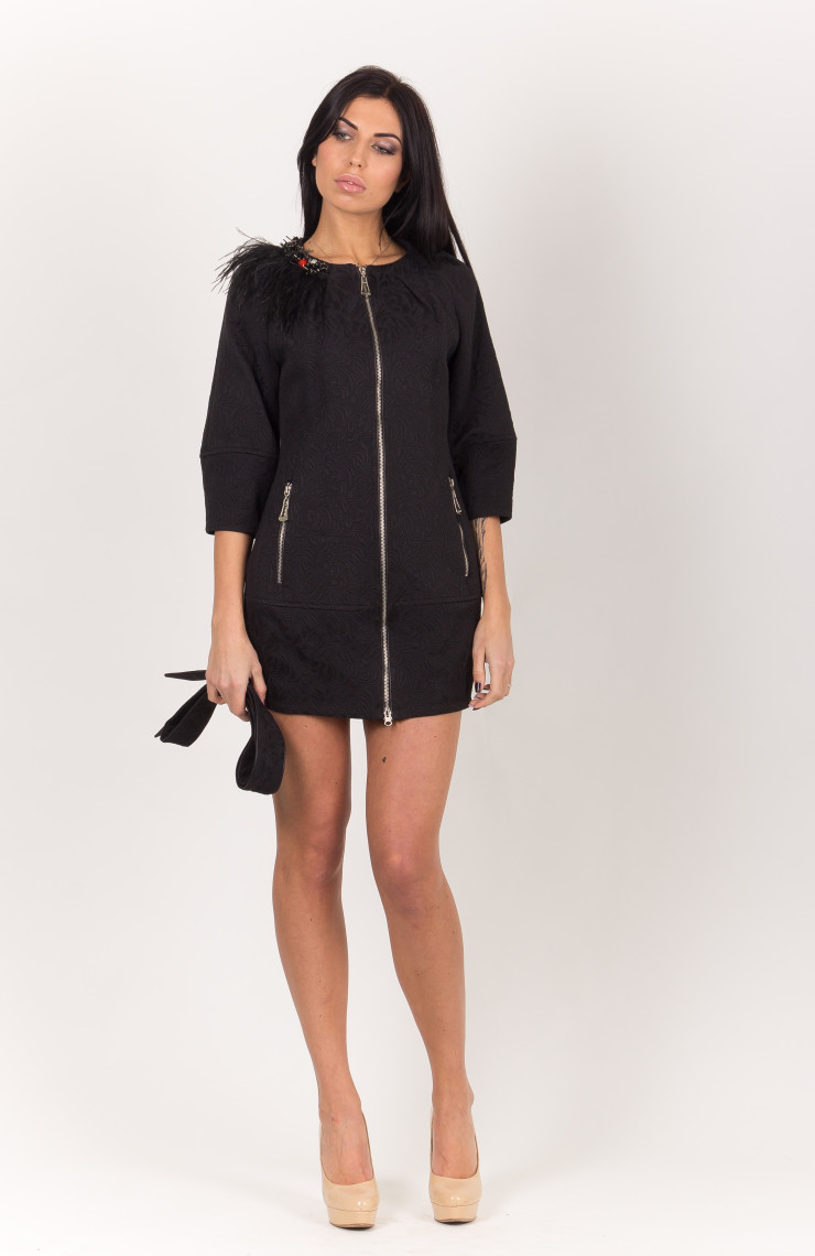 Пальто 2-285 Черный