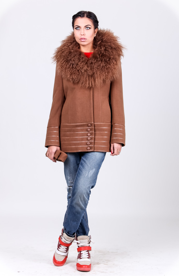 Пальто 1-048 Корица