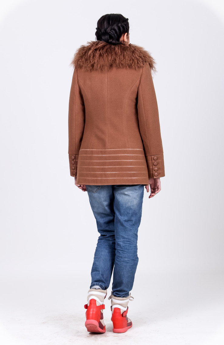 Пальто 1-048 Корица