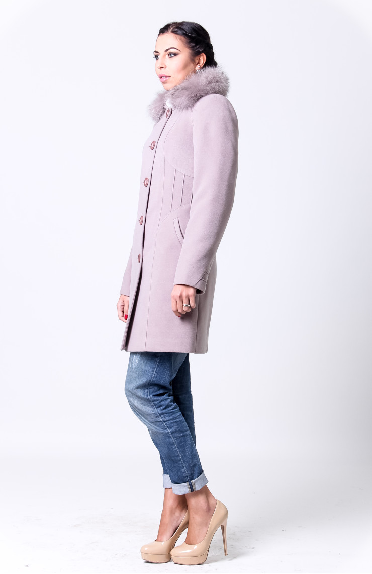 Пальто 1-062 Розовый зефир