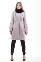 Пальто 1-083 Светло-бежевый