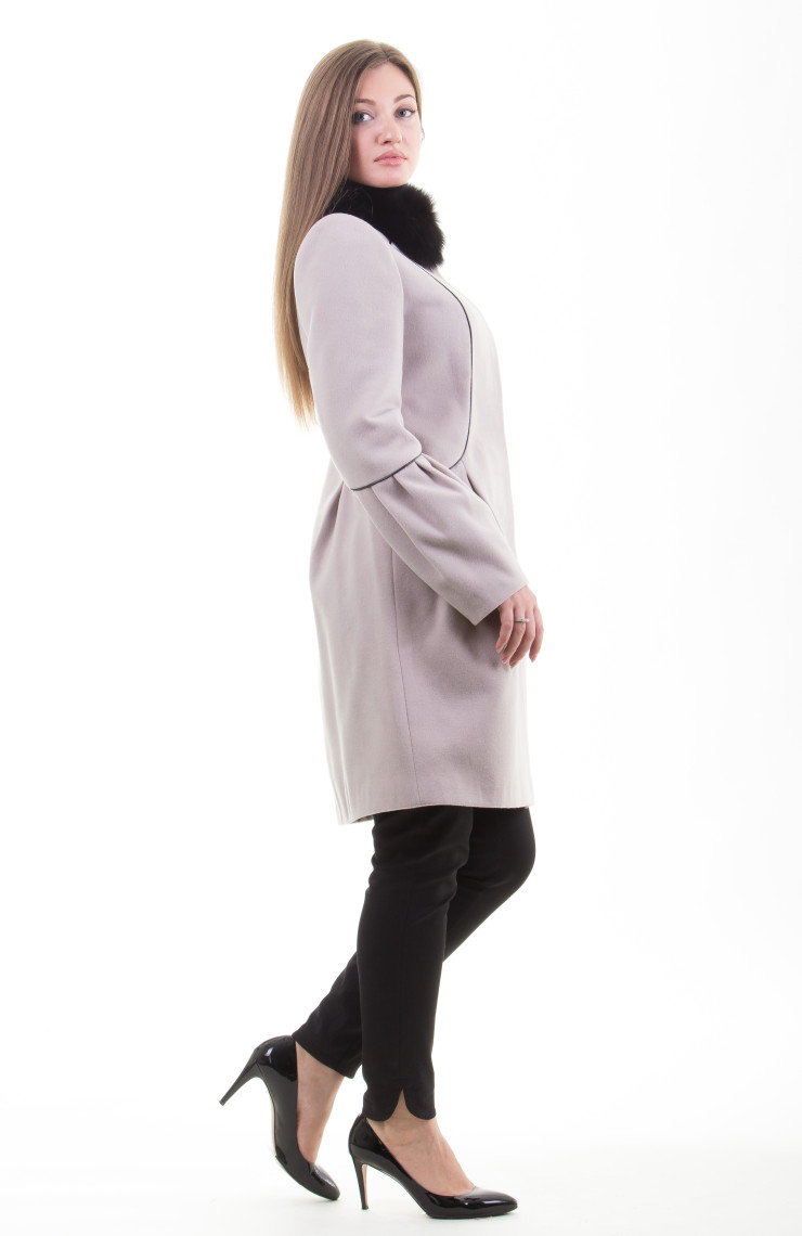 Пальто 1-083 Светло-бежевый