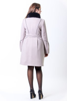 Пальто 1-083 Серо-бежевый