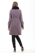 Пальто 1-083 Серо-Фиолетовый