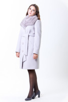 Пальто 1-035 Светло-серый