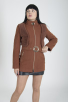 Пальто 8-037 Золотисто-теракотовый