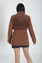 Пальто 8-037 Золотисто-теракотовый