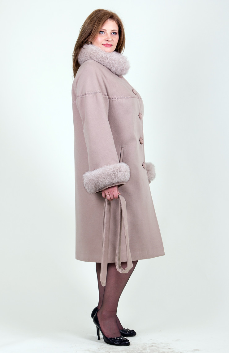 Пальто 1-071 Бежевый