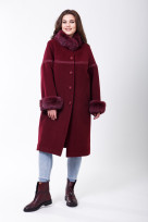 Пальто 1-071 Бордо