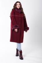 Пальто 1-071 Бордо