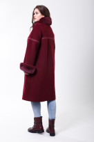 Пальто 1-071 Бордо
