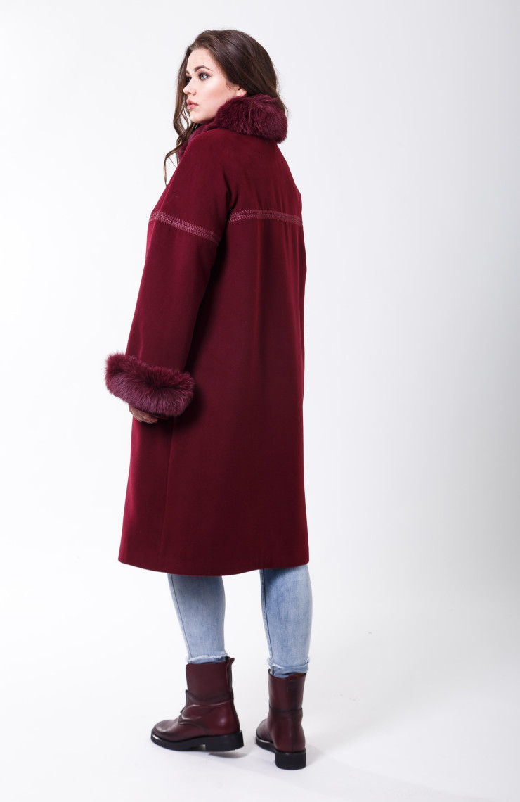 Пальто 1-071 Бордо