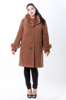 Пальто 1-082 Золотисто-коричневый