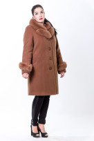 Пальто 1-082 Золотисто-коричневый