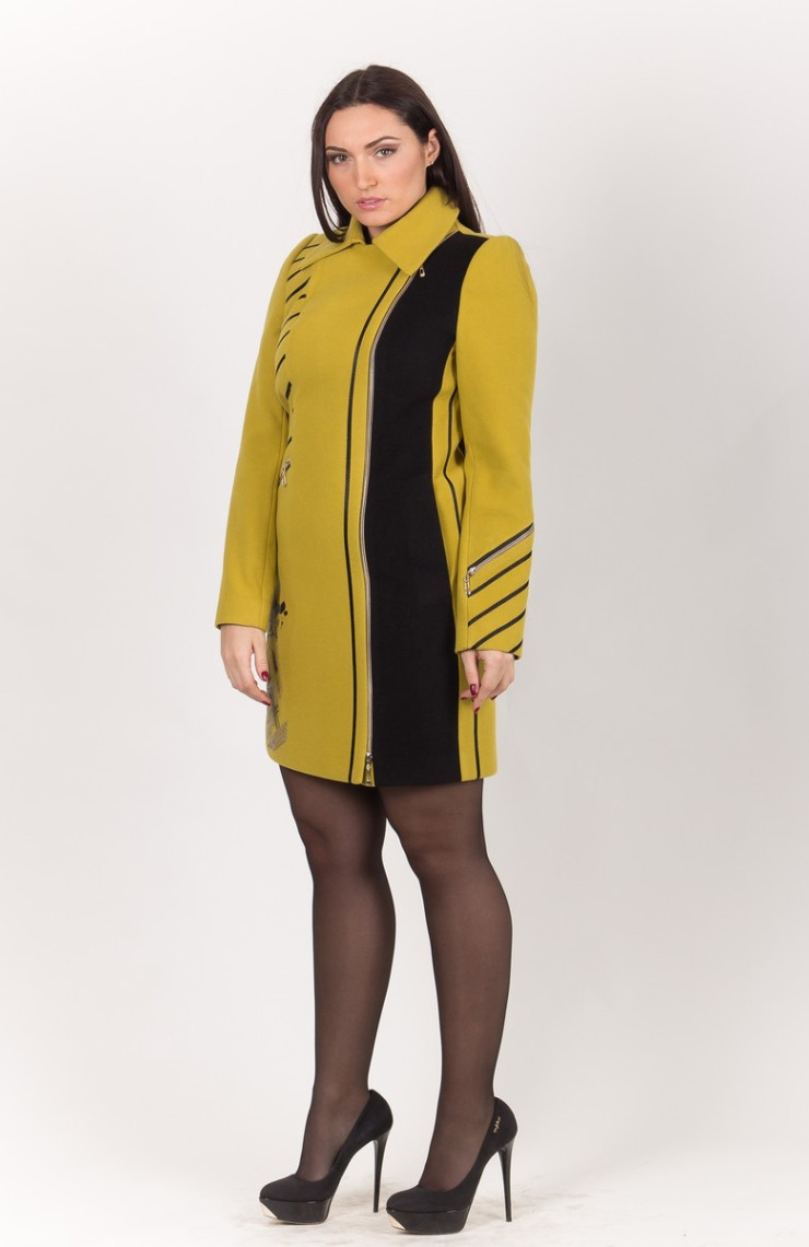 Пальто 2-269 Темно-горчичный