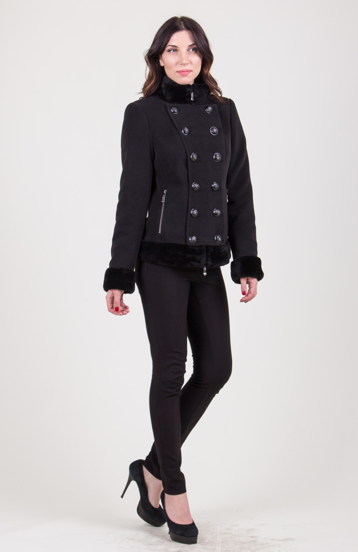 Пальто 1-003 Черный