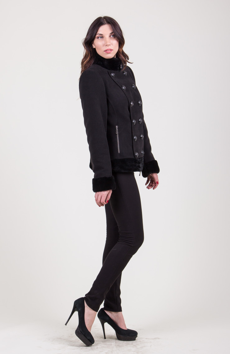 Пальто 1-003 Черный