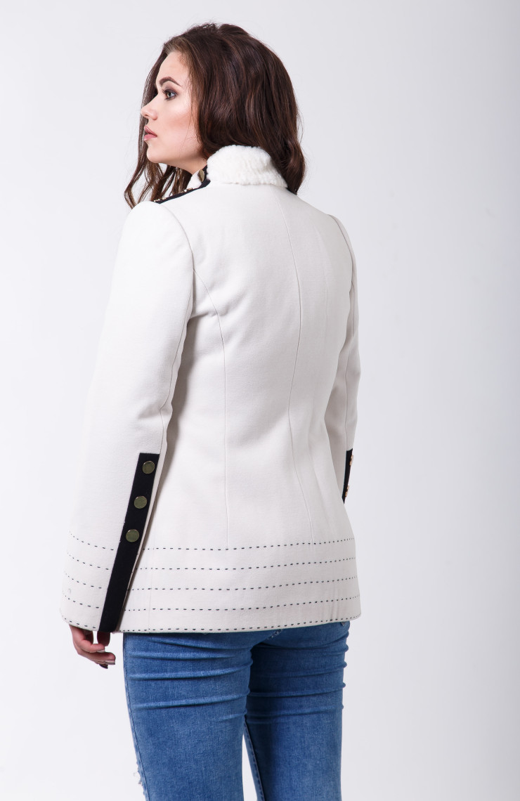 Пальто 1-077 Молоко