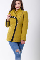 Пальто 1-077 Темно-горчичный
