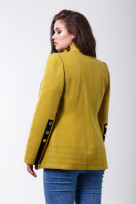 Пальто 1-077 Темно-горчичный