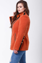 Пальто 1-077 Золотисто-медный