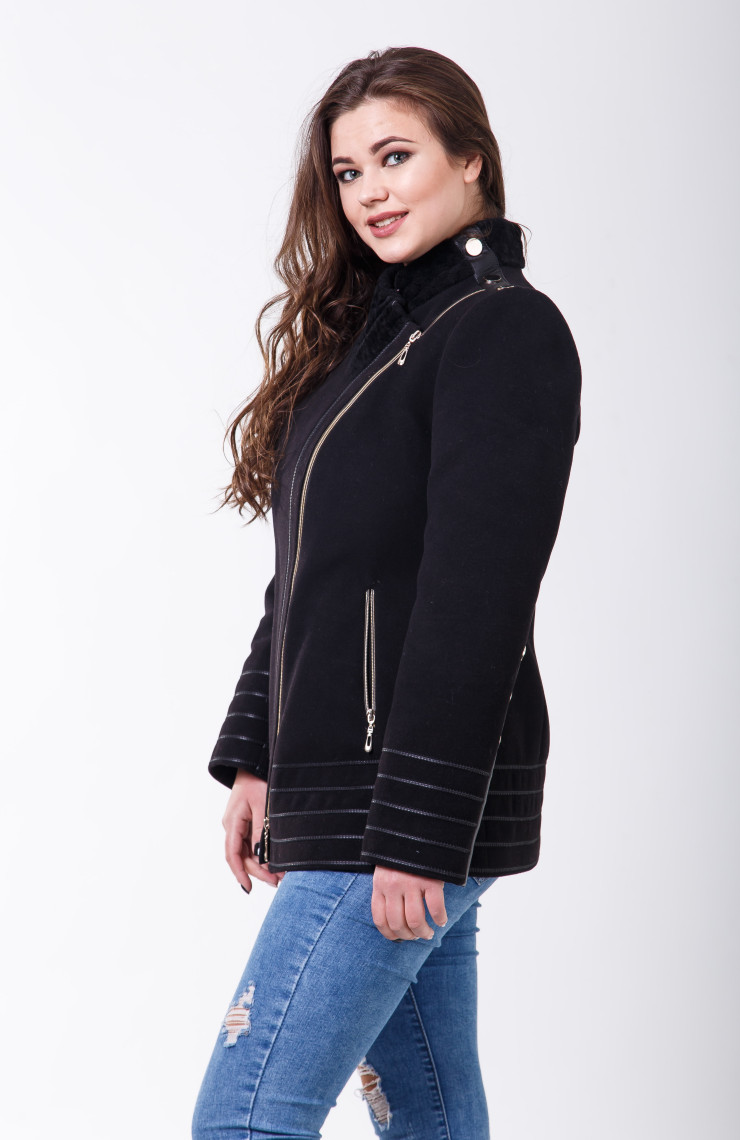 Пальто 1-077 Черный