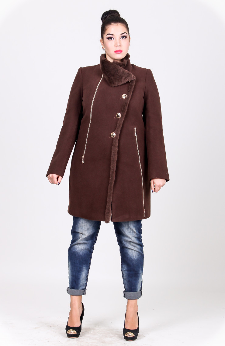Пальто 1-072 Горький шоколад