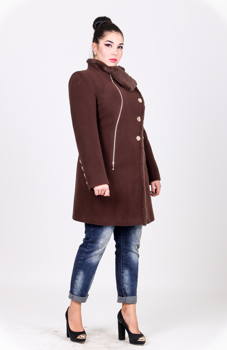 Пальто 1-072 Горький шоколад