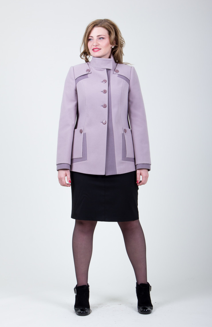 Пальто 9-318 Пепельно-розовый