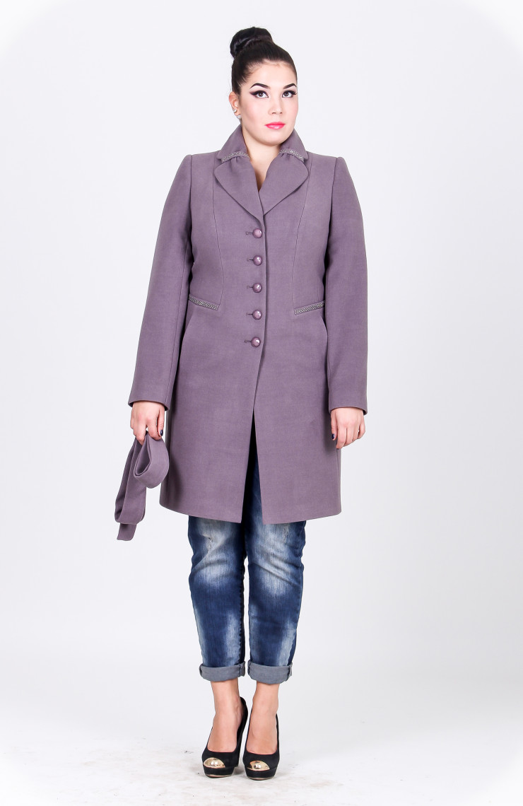 Пальто 2-324 Черный жемчуг