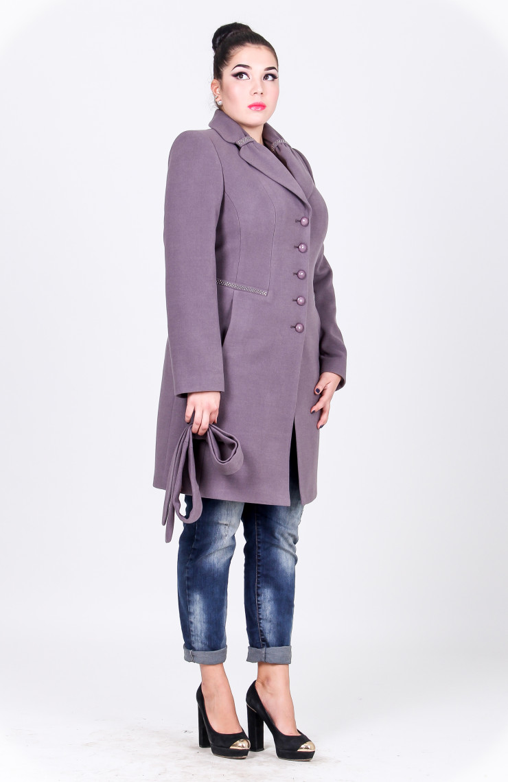 Пальто 2-324 Черный жемчуг