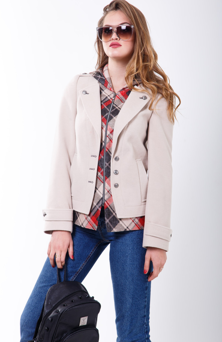 Пальто 2-317К Светло-бежевый