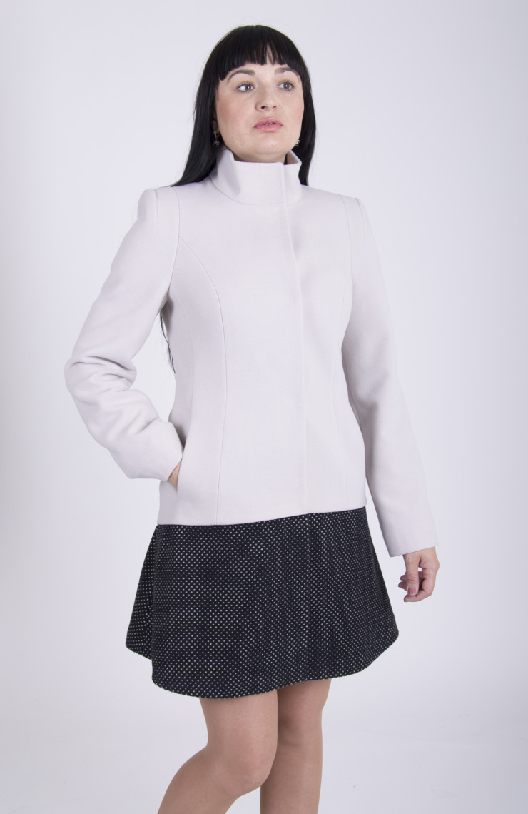 Пальто 9-033 Жемчужный