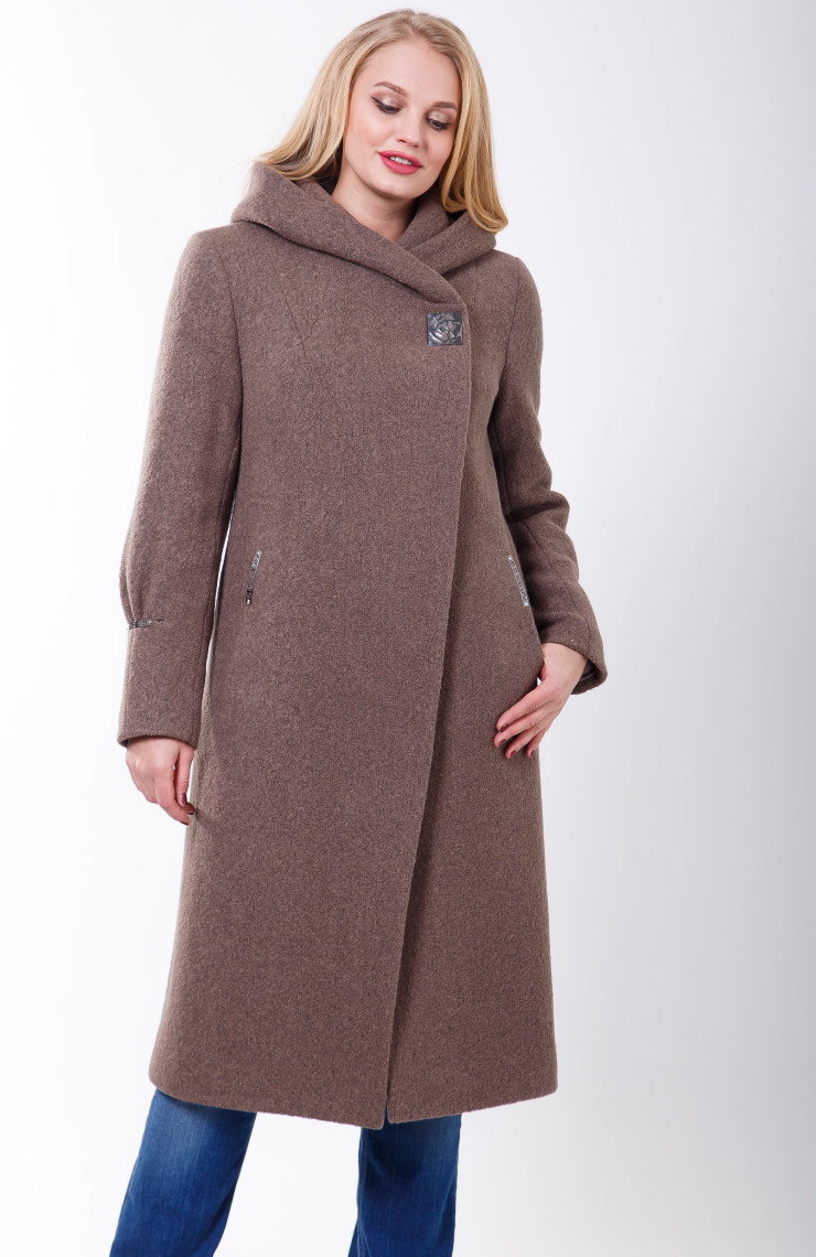 Пальто 2-353Ш Серо-коричневый