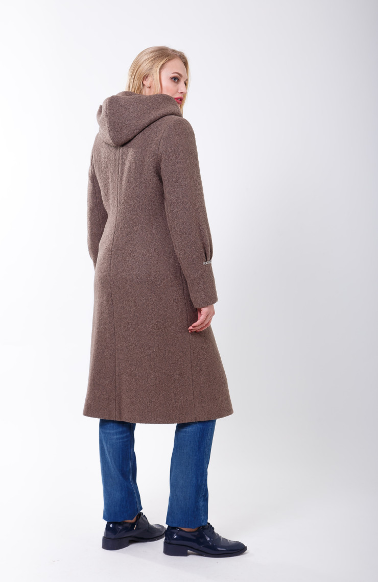 Пальто 2-353Ш Серо-коричневый
