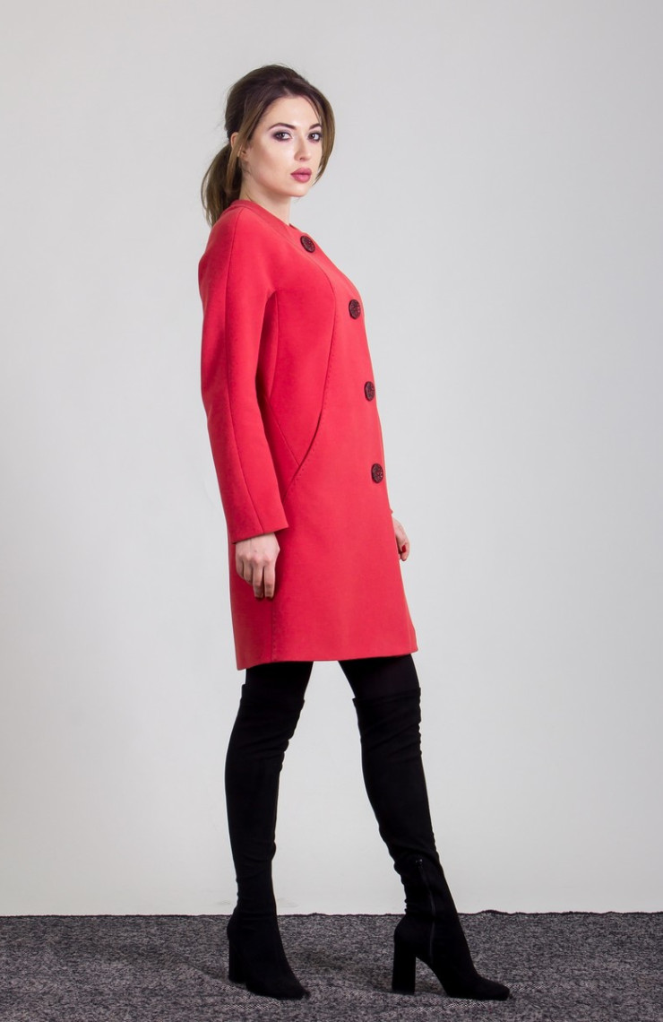 Пальто 2-332/9 Кораловый