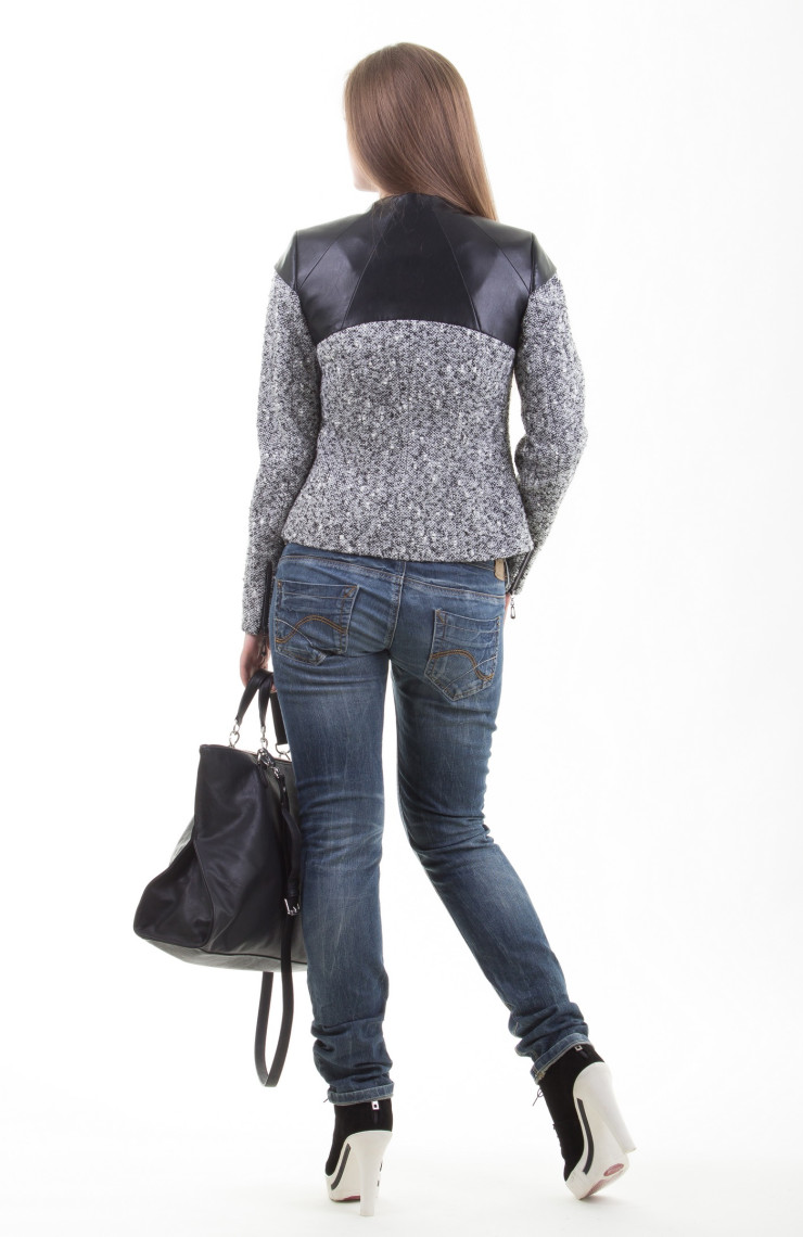 Жакет 3-031 Черно-белый