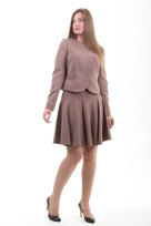 Костюм 8-082 Бежевый+мол. шоколад