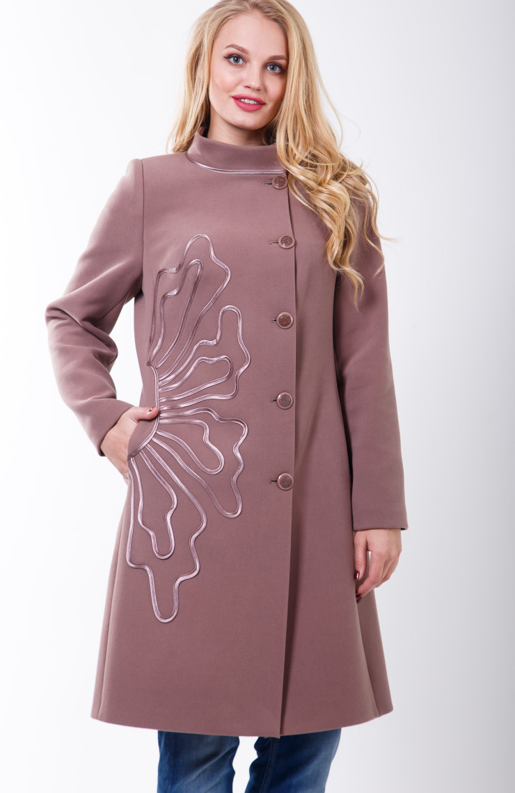 Пальто 2-357/9 Дымчато бежевый