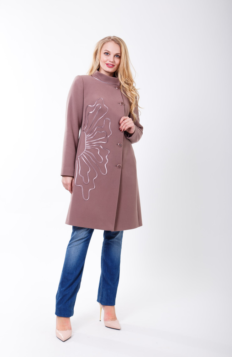 Пальто 2-357/9 Дымчато бежевый