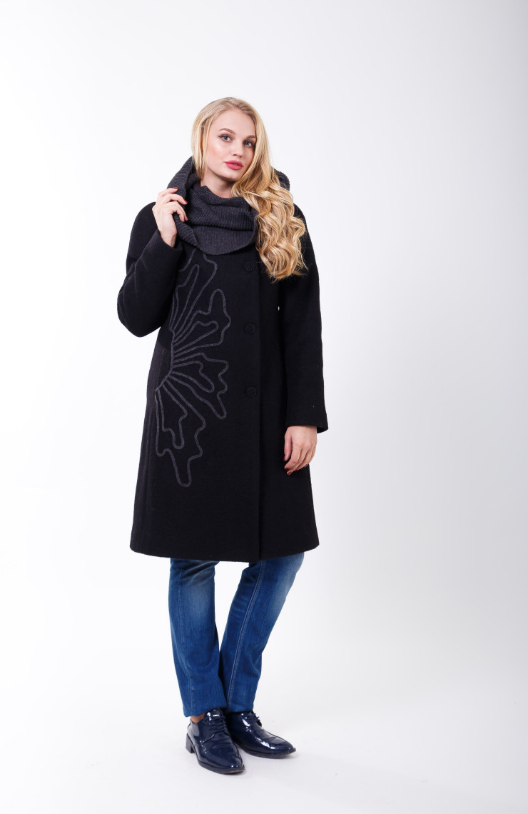 Пальто 2-357 Черный