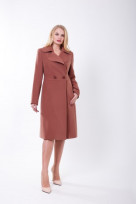 Пальто 2-390/9 Темно-бежево-розовый