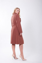 Пальто 2-390/9 Темно-бежево-розовый